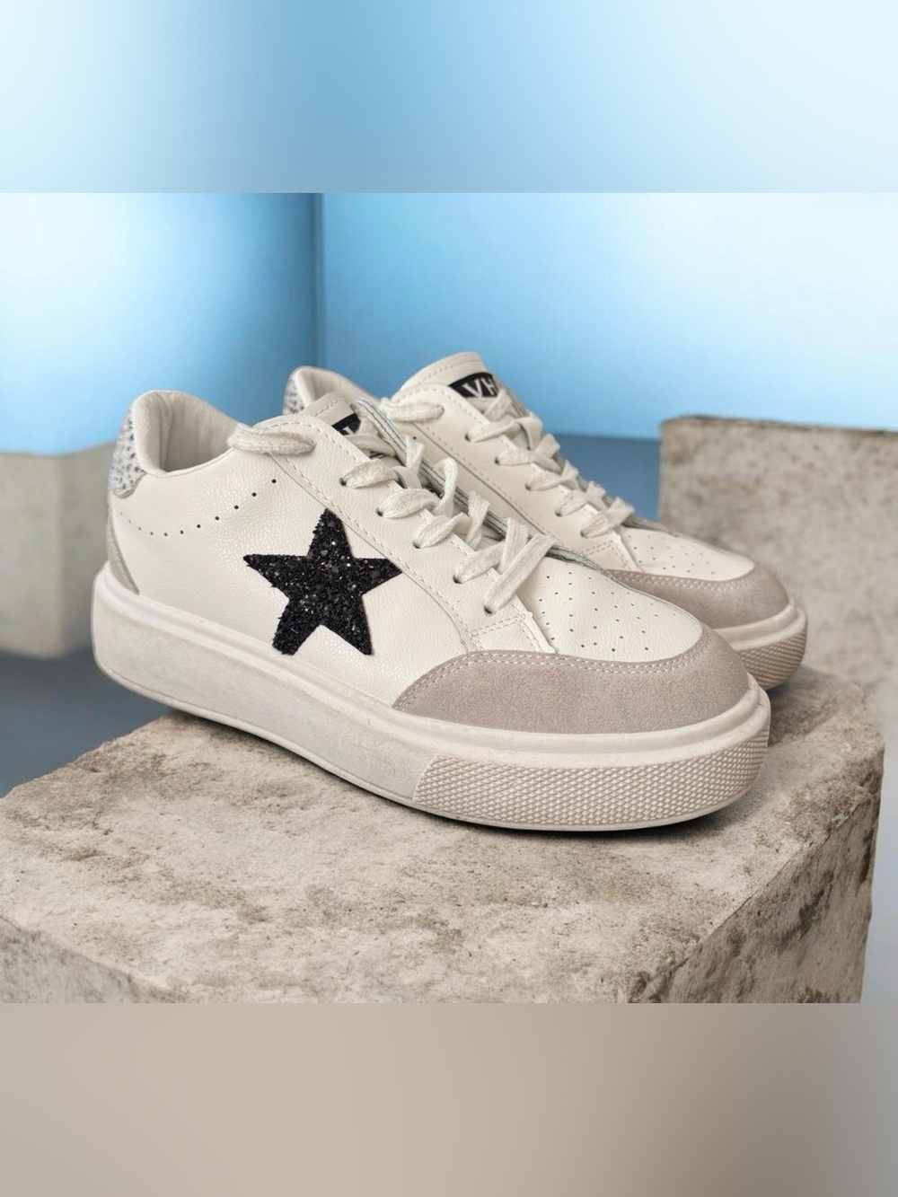 Vintage Havana VH Women’s Lexa platform Sneaker Shoes White Grey 8